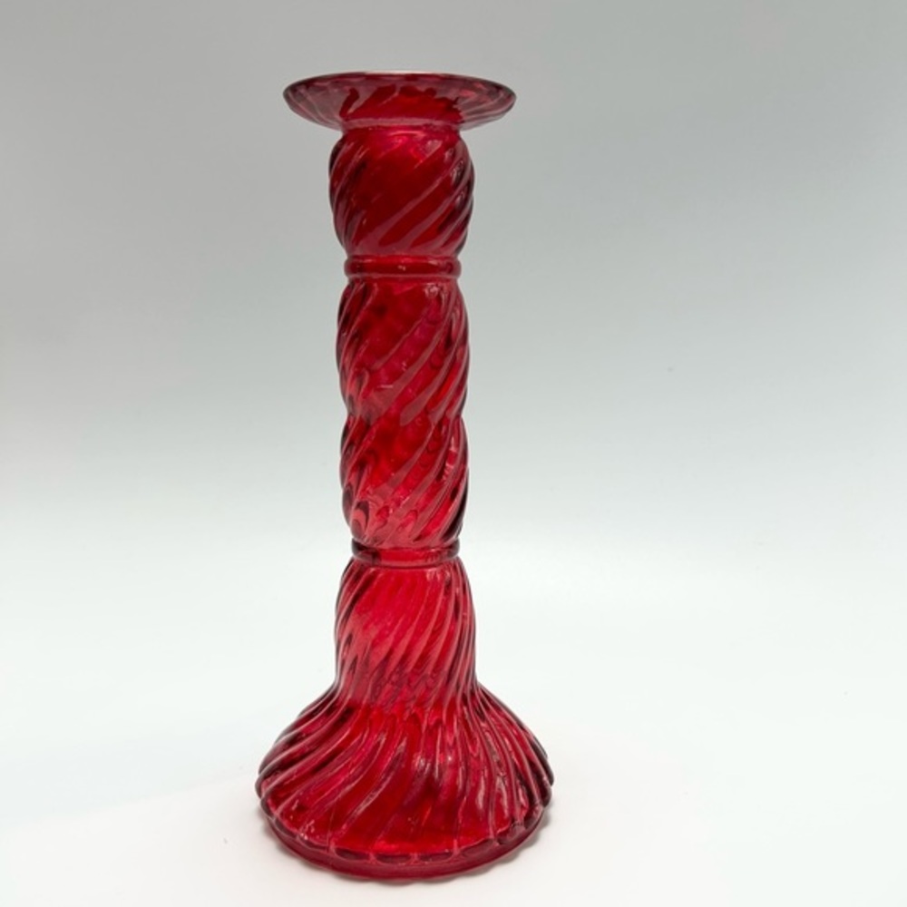 Glass candle holder.